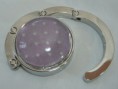 Accroche sac pois blanc fond mauve  VENDU